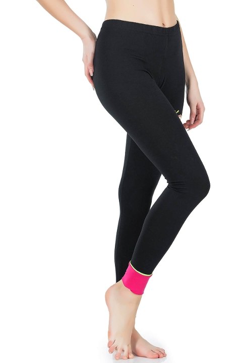 Yüksek Bel Esnek Kadın Tayt Derya 0538 - Siyah