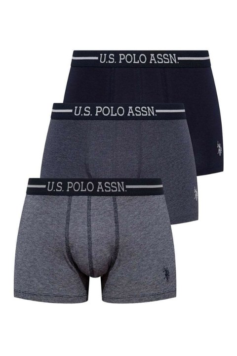 Bel Lastiği Baskılı 3lü Boxer Pamuklu Esnek U.S. Polo Assn. 80306