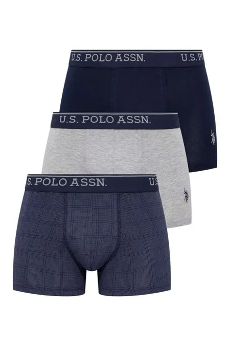 Bel Lastiği Baskılı Pamuklu Kısa Paça Boxer U.S. Polo Assn. 80263 - Görsel