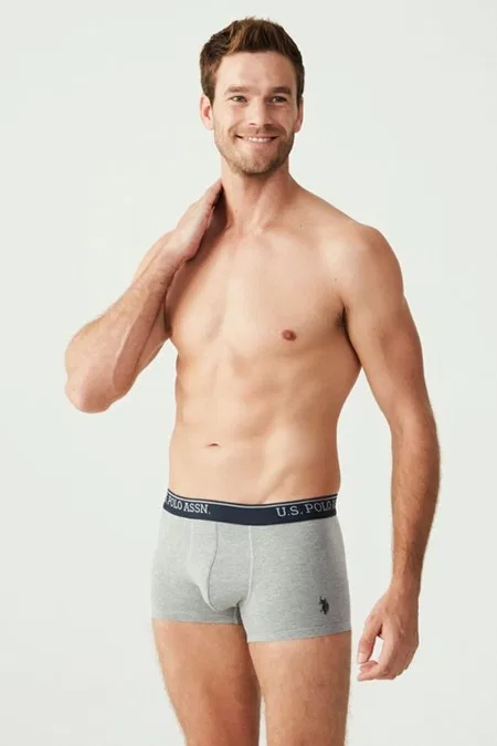Bel Lastiği Baskılı Pamuklu Kısa Paça Boxer U.S. Polo Assn. 80263 - Görsel