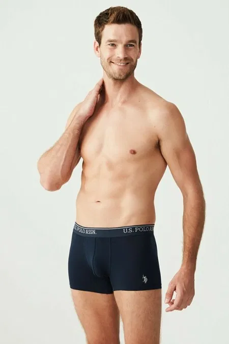 Bel Lastiği Baskılı Pamuklu Kısa Paça Boxer U.S. Polo Assn. 80263 - Görsel