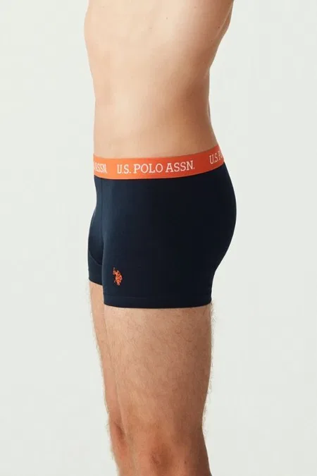Pamuklu Esnek Bel Lastiği Kısa Paça Boxer U.S. Polo Assn. 80253 - Lacivert