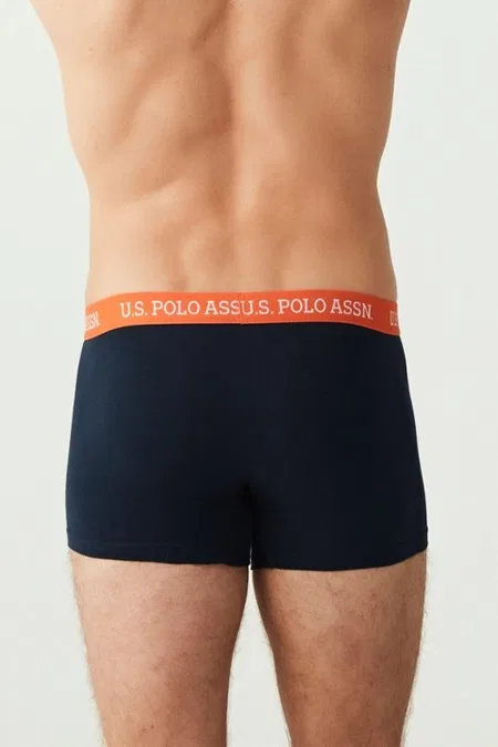 Pamuklu Esnek Bel Lastiği Kısa Paça Boxer U.S. Polo Assn. 80253 - Lacivert