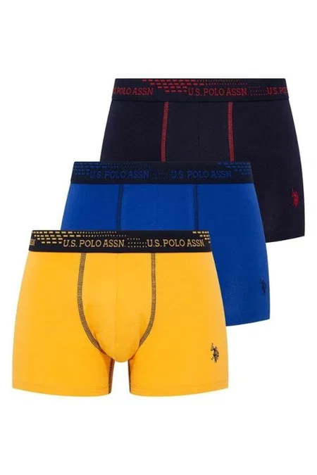 Biyeli Düşük Bel Pamuklu Elastan Boxer U.S. Polo Assn. 80178 - Görsel