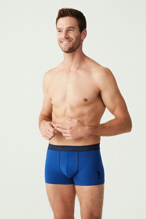 Biyeli Düşük Bel Pamuklu Elastan Boxer U.S. Polo Assn. 80178 - Görsel