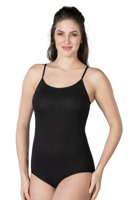 Çıtçıtlı İnce Askılı Body Emay 1415 - Siyah