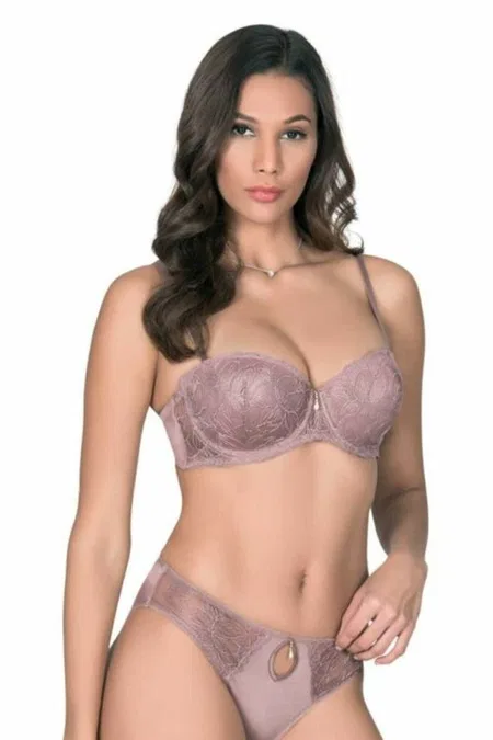 Destekli Sütyen Bikini Külot Takımı Le Jardin 5105 - Pembe