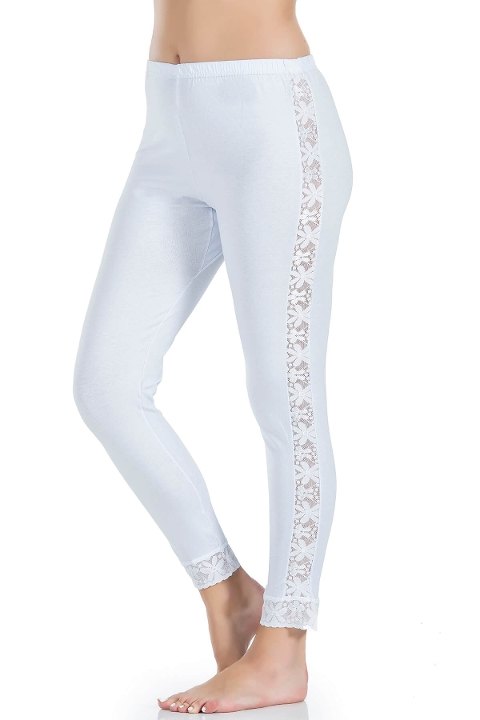 Yüksek Bel Dantel Şeritli Uzun Tayt Derya 416