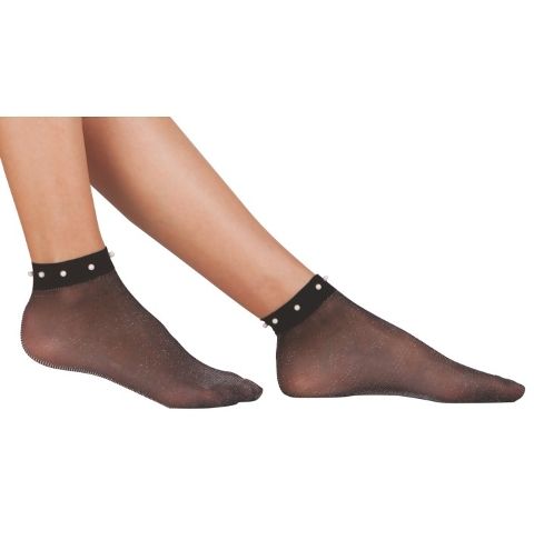 Düşük Denye Dayanıklı Soket Çorap Daymod 1523019 - Siyah-Gümüş