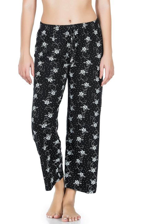 Desenli Geniş Paça Pantolon Hafif Kumaş Derya 025