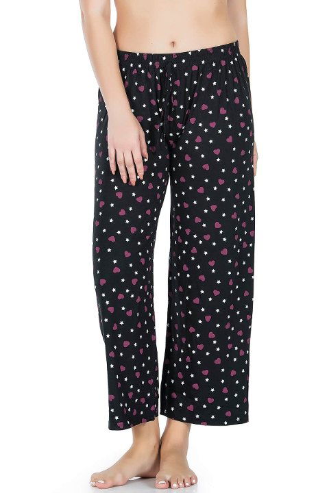 Desenli Geniş Paça Pantolon Nefes Alabilir Kumaş Derya 25