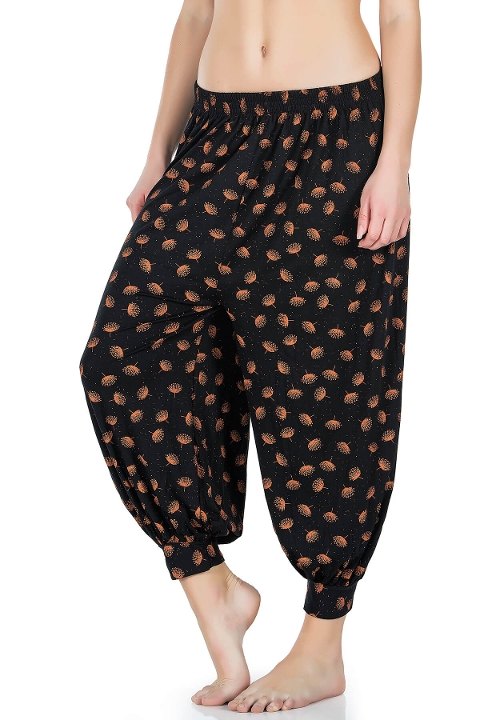 Desenli Nefes Alan Manşetli Şalvar Derya Kurşun 01 - Çok Renkli