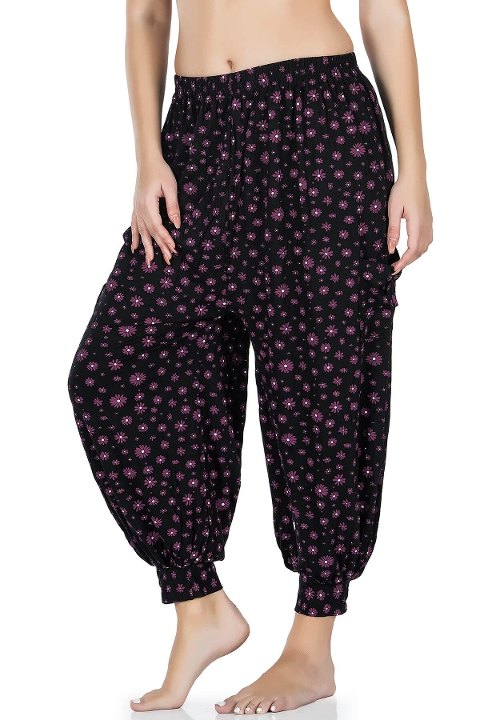 Desenli Nefes Alan Manşetli Şalvar Derya Kurşun 03 - Çok Renkli