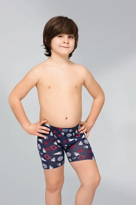 Namaldı Pamuklu Esnek Desenli Boxer Erkek Çocuk Namaldı 302