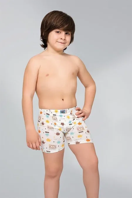 Namaldı Pamuklu Esnek Desenli Boxer Erkek Çocuk Namaldı 302 - Görsel 2