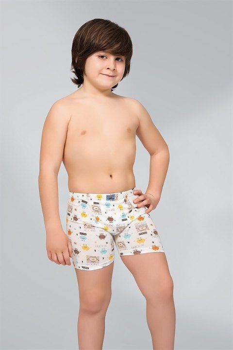 Namaldı Pamuklu Esnek Desenli Boxer Erkek Çocuk Namaldı 302 - Görsel 2