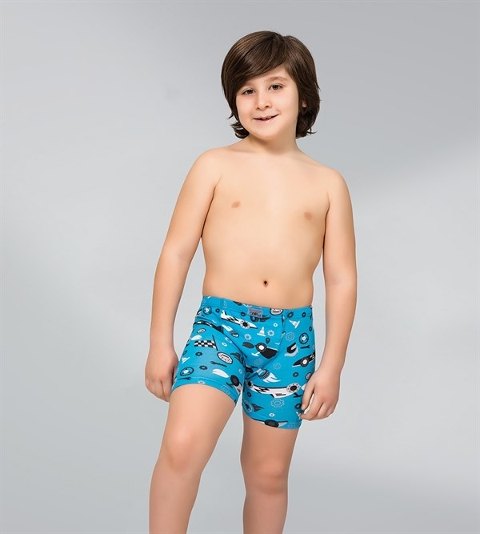 Namaldı Pamuklu Esnek Desenli Boxer Erkek Çocuk Namaldı 302 - Görsel 5