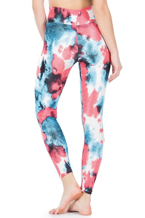 Desenli Yüksek Bel Kadın Tayt Esnek Yapı Derya Kurşun 0606 - Desen 03