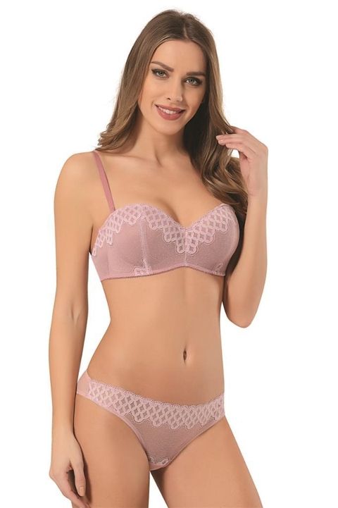 NBB Dantel Detaylı Desteksiz Sütyen Külot Takım NBB 4645