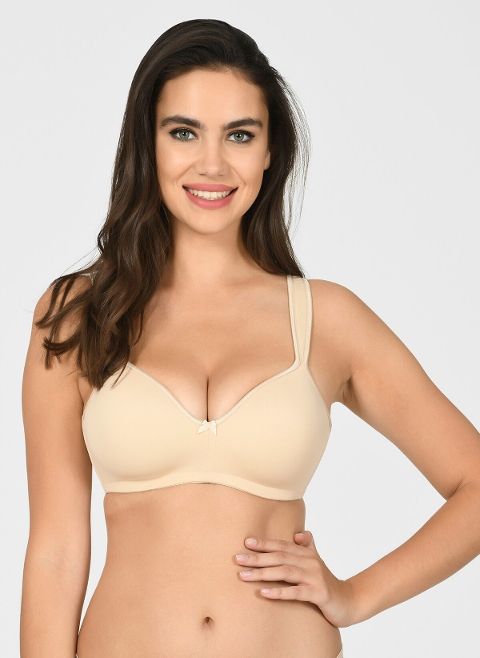 Dantel Detaylı Desteksiz Sütyen NBB 3479 - Ten