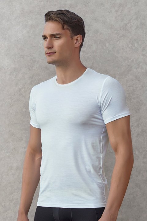 Micromodal Elastan Kısa Kol T-Shirt Doreanse 2566 - Beyaz