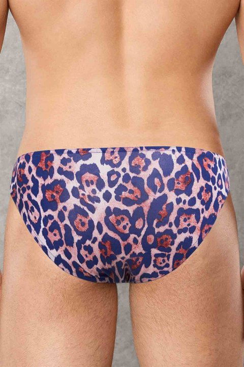 Leopink Desenli Modal Pamuklu Erkek Slip Külot Doreanse 1266 - 2