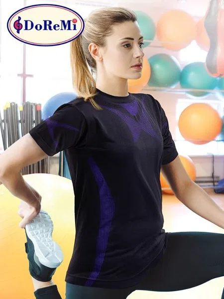 DoReMi Seamless Bayan Tişört - Siyah