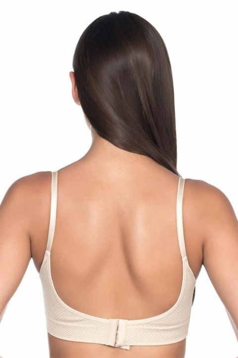 Dikişsiz Minimizer Agraflı Sütyen Dantel Emay 4040 - Ten