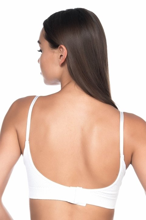 Dikişsiz Minimizer Agraflı Sütyen Dantel Emay 4040 - Beyaz