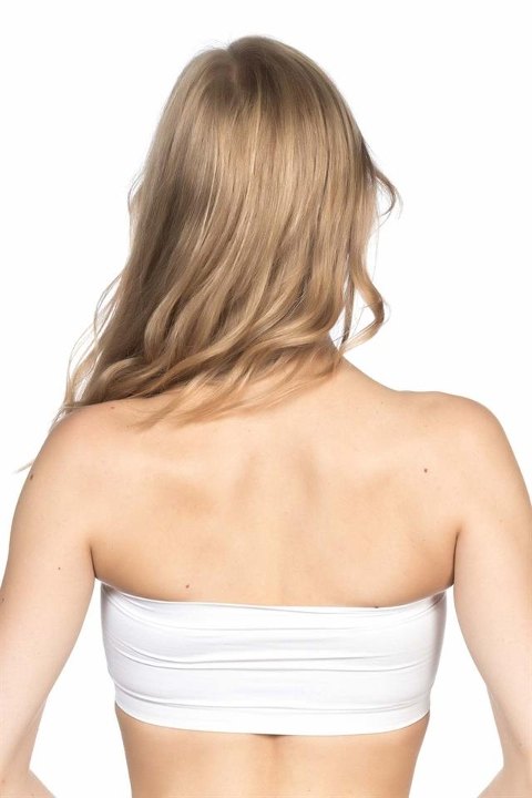 Dikişsiz Pedli Straplez Büstiyer Emay 4022 - Beyaz