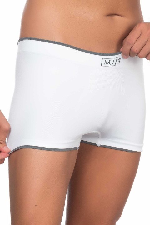 Esnek Bel Lastiği ve Modal Kumaşlı Boxer Emay 2103 - Beyaz