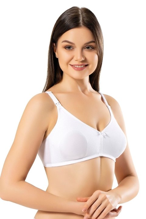 Pamuklu Astar Emzirme Sütyeni Miss Modinn 8020 - Beyaz