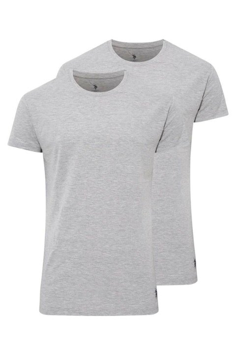 Pamuklu Esnek Kısa Kol Atlet Erkek Us. POLO Assn. 80197 - Gri