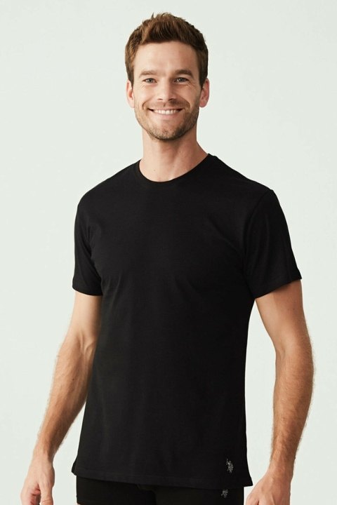 Pamuklu Esnek Kısa Kol Atlet Erkek Us. POLO Assn. 80197 - Siyah