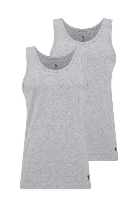 Pamuklu Ribana Askılı Erkek Atlet Us. POLO Assn. 80189 - Gri