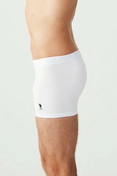 Pamuklu Modal Esnek Bel Boxer 3'lü Set Us. POLO Assn. 80173 - Beyaz