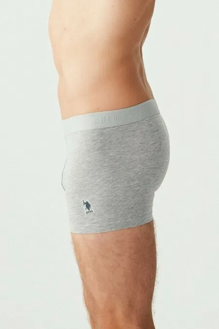 Pamuklu Modal Esnek Bel Boxer 3'lü Set Us. POLO Assn. 80173 - Gri
