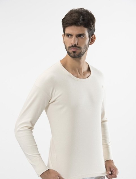 Pamuklu Uzun Kollu Erkek Fanila Türen 116 - Krem