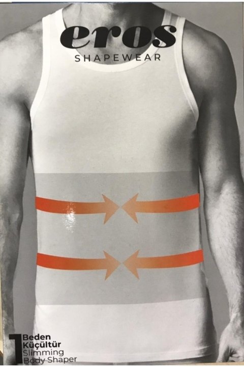 Pamuklu Beyaz Erkek Korse Atlet Eros 060 - Beyaz