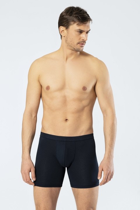 Pamuklu Esnek Bel Bantlı Uzun Boxer Cacharel 1336 - Lacivert