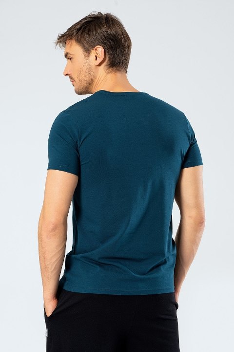 V Yaka Likralı Erkek Atlet Petrol Cacharel 1332 - Petrol