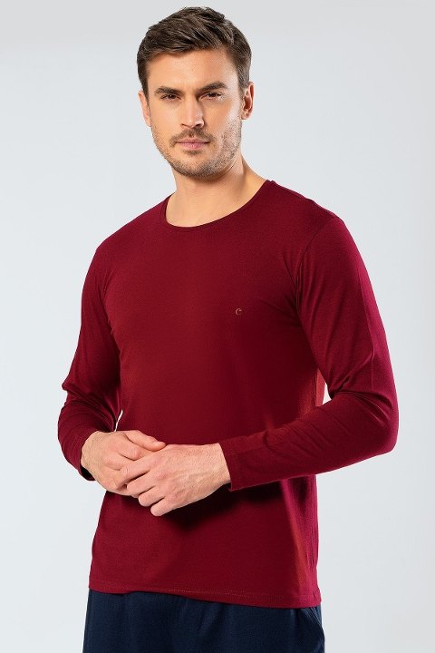 Pamuklu Uzun Kollu T-Shirt Erkek Cacharel 1333 - 2