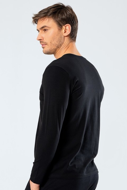 Uzun Kollu V Yaka Erkek Atlet Cacharel 1334 - Siyah