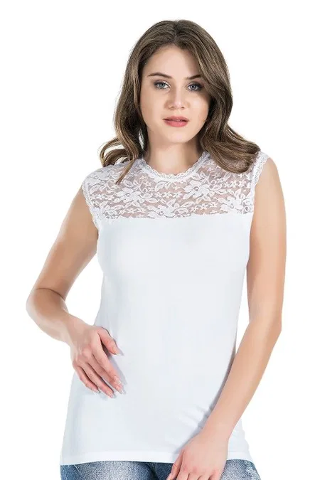 Tek Parça Esnek Body Fiyonklu Kadın Derya 231 - Beyaz