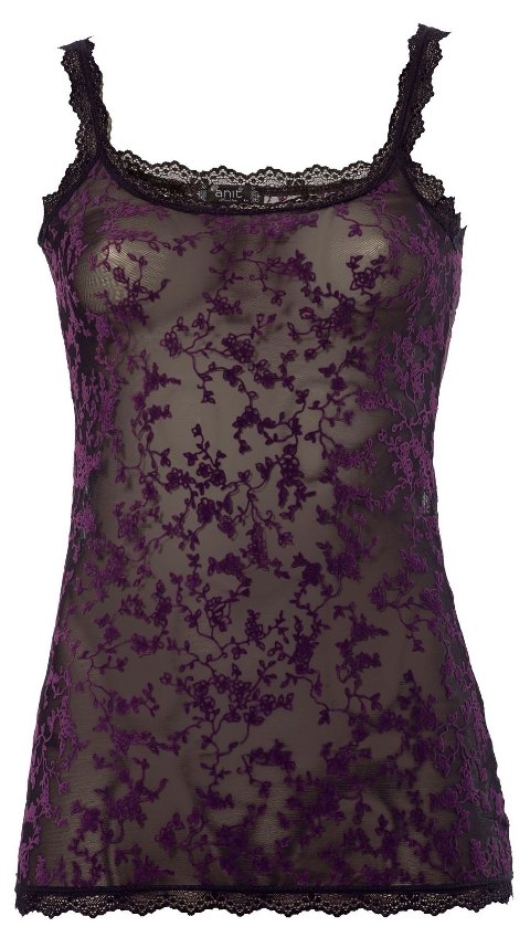 Flok Desenli Pamuklu Atlet Kadın Anıt 2858 - Mor