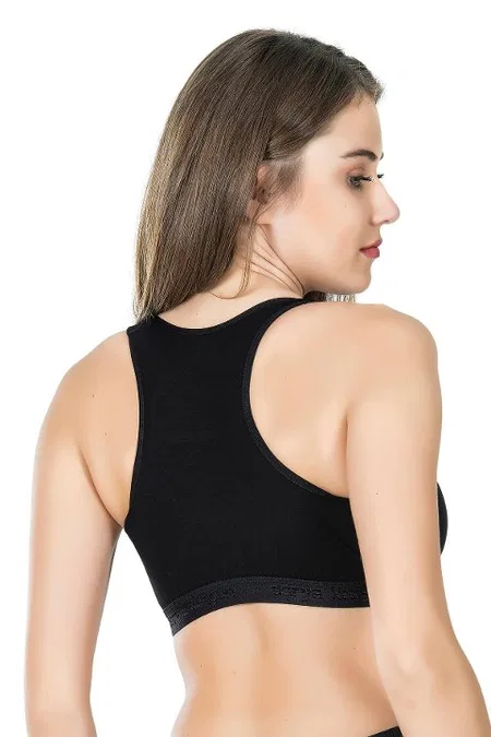 Geniş Askılı Pedli Sporcu Body Sütyen Derya 525 - Siyah