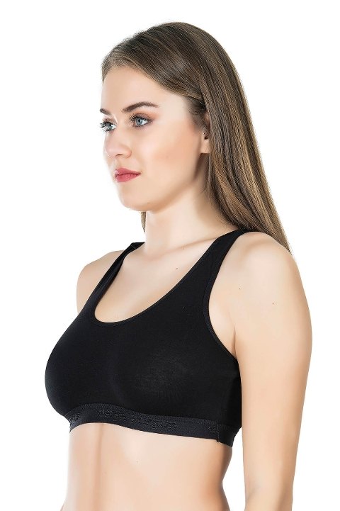 Geniş Askılı Pedli Sporcu Body Sütyen Derya 525 - Siyah