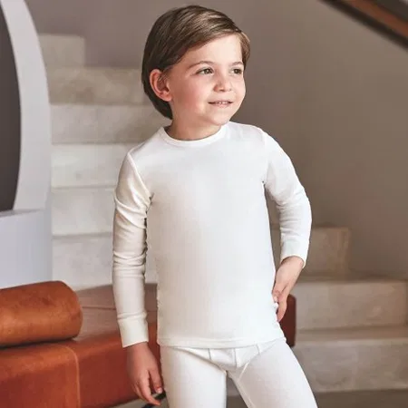 Goldenbay Unisex Çocuk Uzun Kollu İçlik Termal 2536 - Ekru