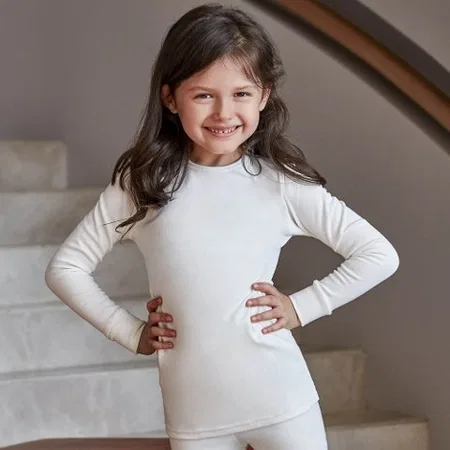 Goldenbay Unisex Çocuk Uzun Kollu İçlik Termal 2536 - Ekru