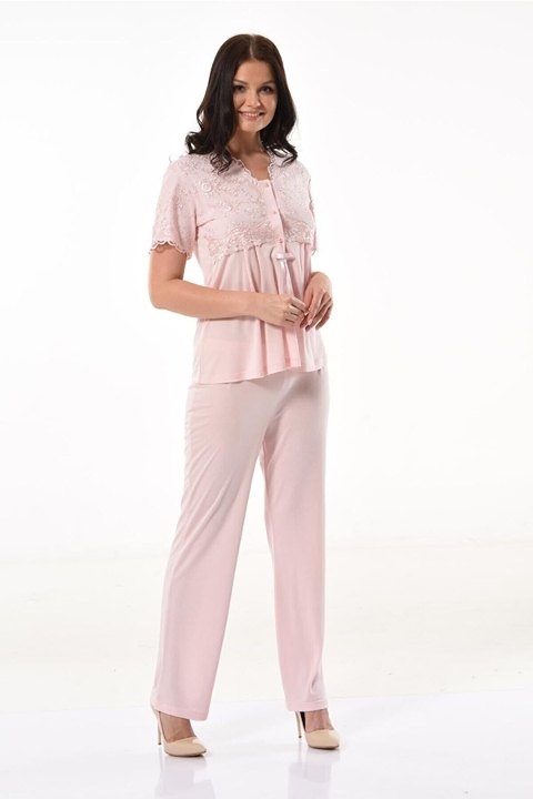 Esnek Bel ve Emzirme Açıklığı Hamile Pijama Takımı XSES 4300 - 2